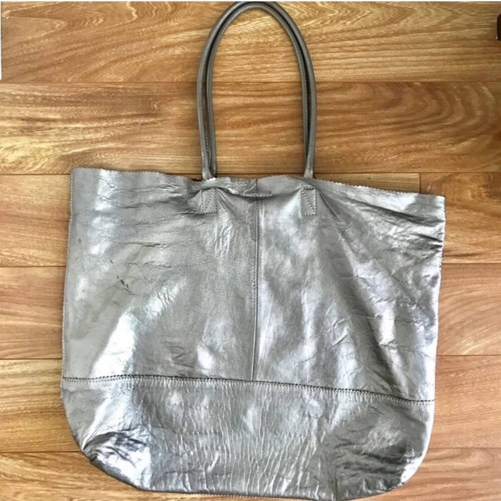 Lambskin leather purse tote